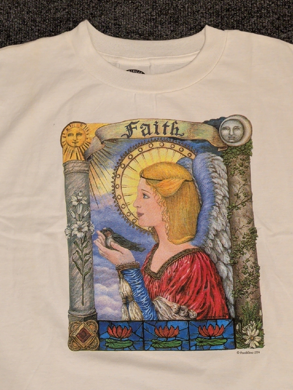 1994 Possibilities Tee Faith Single Stitch White Cotton T Shirt USA Made Artist